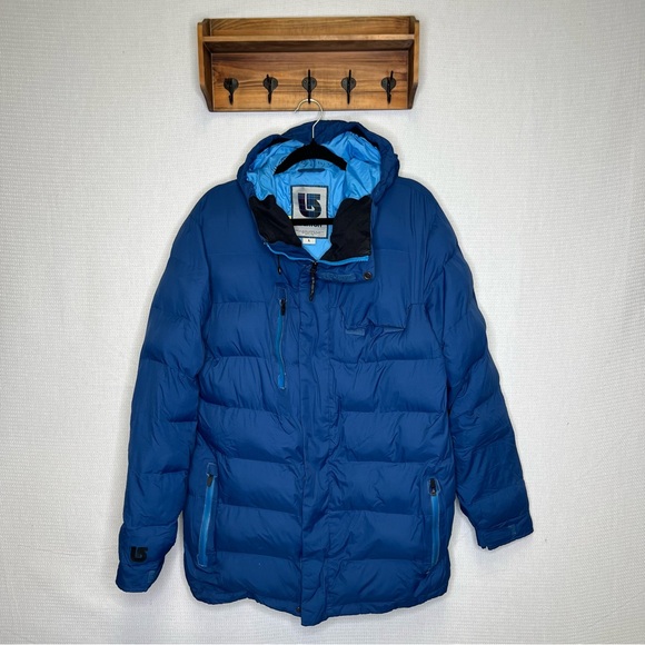 Burton | Men’s Blue Heavy Puffer Coat‎ Jacket Large Ski Snowboard - Picture 1 of 8